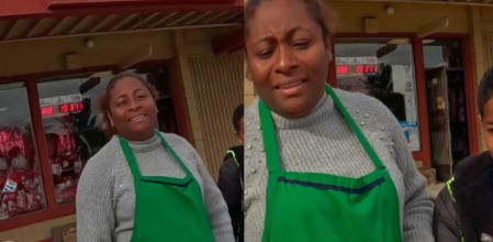 La mujer no se podía creer lo que estaba viviendo