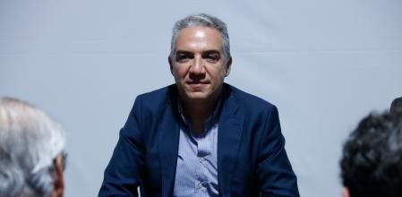 El vicesecretari general de política autonòmica i municipal del PP, Elías Bendodo, en una reunió de treball del partit a Barcelona