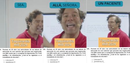 Un profesor explica una pregunta del MIR.