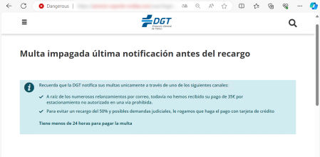 estafa multa dgt