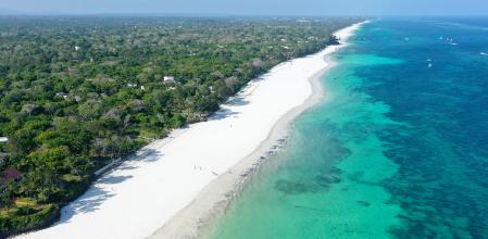 Playa paradisíaca en Kenia.