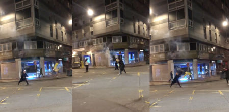 Dos jóvenes disfrazados de Harry Potter y Voldemort paran el tráfico en Pontevedra lanzándose bengalas