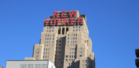 La fachada del hotel New Yorker