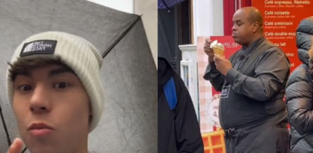 Adri Molina enseña lo que se ha encontrado por la calle