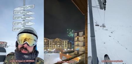 Un hombre explica cuánto cuesta un día de esquí en Georgia.