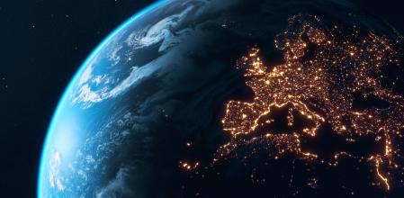 La temperatura del Atlántico y las corrientes marina determinan en buena parte el clima en Europa (Composición fotográfica de la NASA)  .