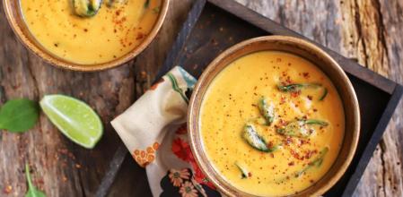 Crema de boniato asado con coco, una receta exquisita y muy sencilla