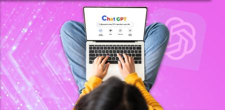 Ilustración que recrea el nombre de ChatGPT con las letras icónicas de Google