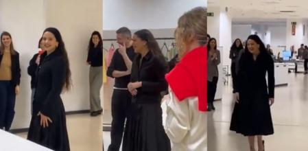 Rosalía visita las instalaciones de Inditex