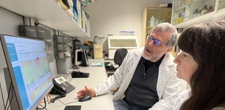 Joan Fibla y Marina Laplana, investigadores del proyecto GenPIR.