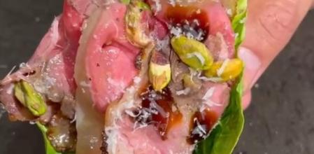 Prepara este taco de 'roastbeef' con mostaza tan jugoso de Miquel Antoja