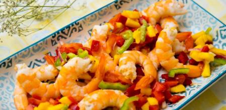 La receta más sabrosa de gambas con mango y pico de gallo