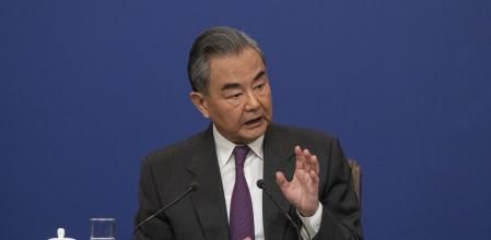 El ministro chino de exteriores Wang Yi, en una rueda de prensa.