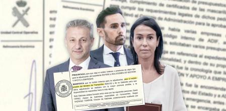 Francisco Toledo Lobo, presidente Puertos del Estado; Rafael Pérez, Secretario De Estado de Seguridad, y Isabel Pardo de Vera, ex presidenta de Adif