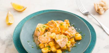 Guiso de salmón con patatas, una receta para triunfar