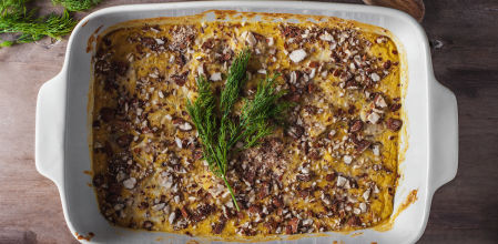 Receta de merluza con garbanzos al gratén