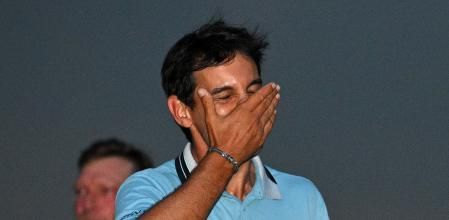 JOHANNESBURG, SOUTH AFRICA - MARCH 10: Matteo Manassero of Italy celebrates victory on the 18th green during day four of the Jonsson Workwear Open at Glendower Golf Club on March 10, 2024 in Johannesburg, South Africa. (Photo by Stuart Franklin/Getty Images)