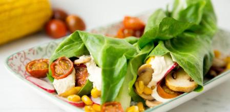 Wraps' vegetales de acelgas y hummus: una receta lista y nutritiva en media hora