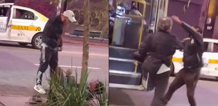 El taxista propició un golpe al hombre en las calles de Montevideo.