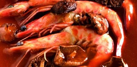 Aprende a preparar esta receta de fricandó de langostinos con carrerillas