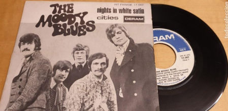 Portada del sencillo del grupo The Moody Blues con la canción 