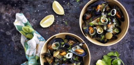 La receta de mejillones de roca al estilo Thai más sabrosa