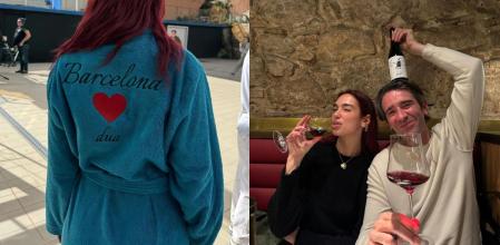 Dua Lipa, de espaldas, en Montjuïc y en el restaurante Gresca