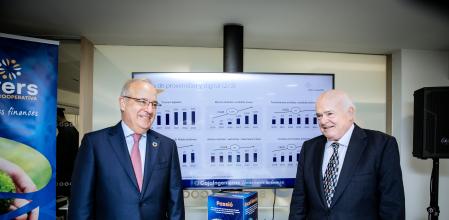 Joan Cavallé, director general y Félix Masjuan, presidente, durante la presentación de los resultados esta mañana