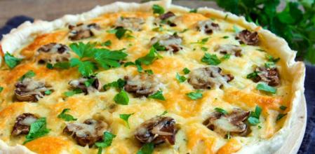 Quiche de setas, una receta de otoño