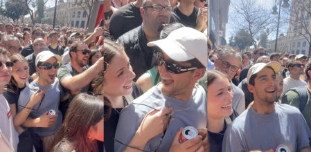 Lleva a su novio extranjero a su primera mascletà y esta es su espectacular y viral reacción