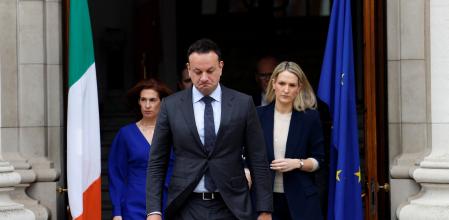 Ireland's Taoiseach (Prime Minister) Leo Varadkar arrives to speak to the media as he announces his resignation, in Dublin, Ireland March 20, 2024. REUTERS/Damien Eagers