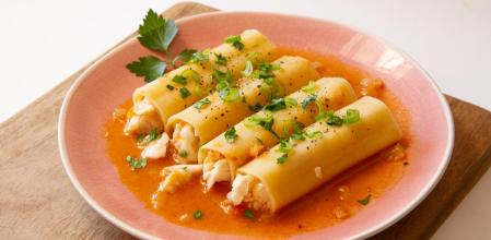 Sorprende con esta exquisita receta de canelones de pescado y marisco