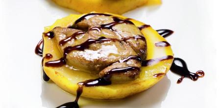 Receta de hígado de pato con manzana y caramelo de ratafía
