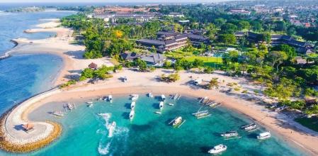 Costa de Benoa en Bali, Indonesia.