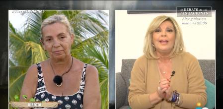 Terelu Campos apoya a su hermana Carmen Borrego en directo en 'Supervivientes':