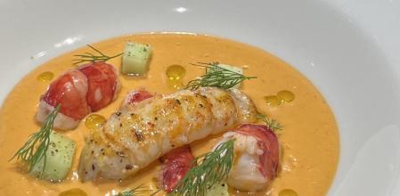 El salmorejo de nísperos con marisco de Miquel Antoja más fácil y fresco