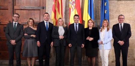 Carlos Mazón en la presentación ayer del Plan Vive para la construcción de 10.000 viviendas sociales