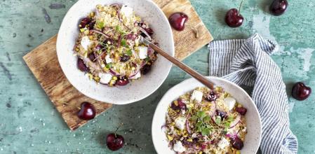 La receta de cuscús con cerezas más refrescante