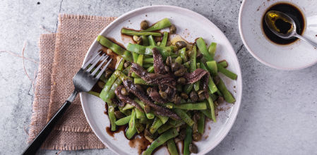 Receta de ensalada de judías verdes con vinagreta de anchoas