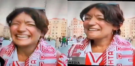 Esta aficionada se ha convertido en una de las grandes protagonistas de la final