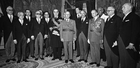 Toma de posesión de Carrero Blanco como presidente, junio de 1973.