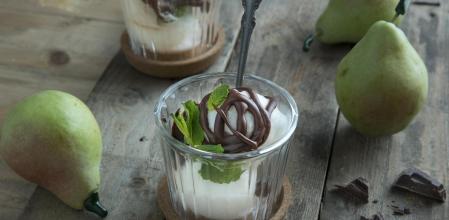 La receta de sorbete de pera con chocolate negro y menta que te refrescará al instante