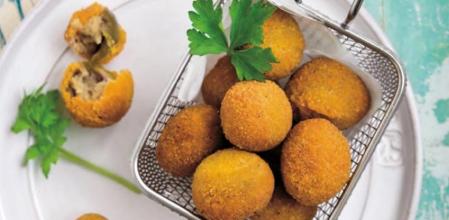 Receta vegetariana: aceitunas rellenas y fritas