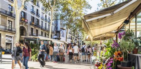 Los puestos de flores son el emblema más icónico y reconocible de la Rambla&nbsp;