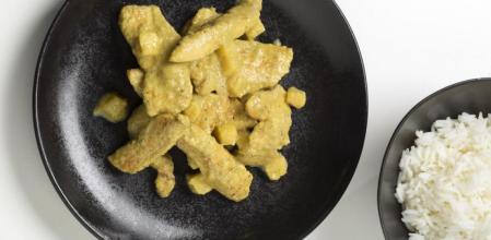 La mejor receta de pollo al curry con arroz