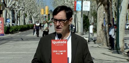 Salvador Illa, en Igualada