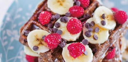 Receta vegana: gofres de trigo sarraceno, plátano y coco