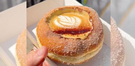 El café dentro del donut ha causado sensación en redes sociales