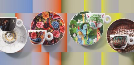 Las tazas que se presentarán durante la Bienal de Arte de Venecia.