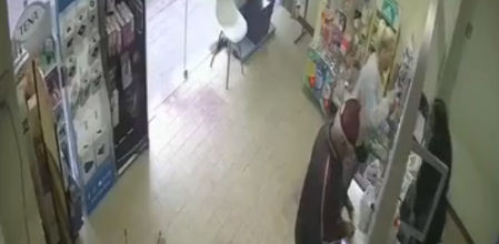 Las cámaras de seguridad captaron el momento